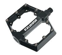 Pedali Mtb Flat Alluminio Exustar E-PB70 Bmx Enduro Freerider Nero 115x108mm