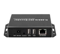 EXVIST Encoder video H.265 4K PoE HDMI, doppia USB 2.0 per la registrazione, loop HDMI, Compatible with ONV/HK, codificatore streaming IP per YouTube, Facebook, Wowza, Twitch