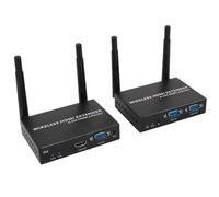 EXVIST H.265 1080P Wireless VGA Extender - Trasmettitore e ricevitore HDMI + VGA, trasmissione a lungo raggio di 656 piedi (200 m) per streaming video di alta qualità