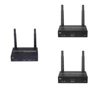 EXVIST Kit extender HDMI wireless con 2 ricevitori, 1080P@60FPS, codifica H.265, lunga portata fino a 656 piedi, supporto IR, streaming da laptop, PC, PS4, a HDTV o proiettore