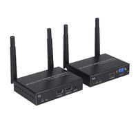 EXVIST Kit ricevitore trasmettitore HDMI wireless 100M 1080P VGA con HDMI e loop-out VGA, fino a 328 piedi, supporto IR, adatto per la trasmissione da laptop, PC, YouTube, PS4 a HDTV o proiettore
