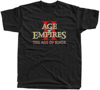 EXVXZ Age of Empires II The Age of Kings, Game 1999, t-shirt nera, Colore 12., L