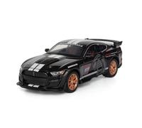 EXYFRUX Veicoli Lega Pressofusa Scala 1:32 per Ford Mustang Shelby GT500 Modellino di Auto in Lega Pressofusa con Suoni E Luci, Simulazione di Veicoli, Ornamenti Auto Collezione(Black)