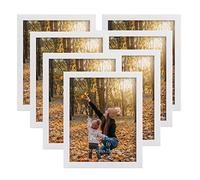 EXYGLO Cornice 20x25, Cornice Foto, Portafoto da Tavolo e da Parete,Contengono 7 Cornici Bianche, Decorazione per Soggiorno, Corridoio, Camera da Letto, Ufficio