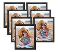 EXYGLO Cornici Foto, Cornice 20x25, Cornici Multiple da Parete e Tavolo, Contengono 7 Cornici Nere, Decorazione per Soggiorno, Corridoio, Camera da Letto, Ufficio
