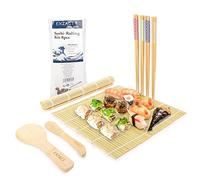 Exzact 8 pezzi kit sushi bambù stuoie Paddle Spreader bacchette set