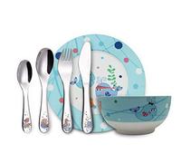 Exzact bambini bambini Dinner set 6 pezzi porcellana piatto ciotola posate