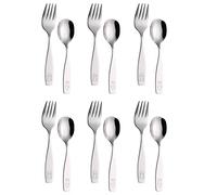 EXZACT Bambini Posate 12 pezzi in acciaio inox/Posate bimbi - 6 x Forchetta, 6 x Cucchiai Cena