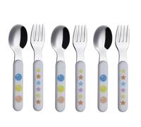 Exzact Posate per Bambini 6 Pezzi in Acciaio Inossidabile 18/10-3 x forchette, 3