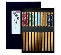 EXZACT set regalo bacchette 10 paia bambù riutilizzabile giapponese stile