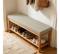 EXZFW Cuscino per Panca 5 cm, Cuscino Panca Esterno Interno Antiscivolo con Fodera Rimovibile Lavabile, Cuscino Lungo per Seduta Panca da Giardino Patio Altalena Veranda,Gray 4,120x50x5cm