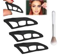 Ey-etour Makeuphack, Ey-etour eyeshadow tool, stencil per ombretto riutilizzabile, eyeliner contour tool, set di strumenti per il trucco audace (3 pezzi)