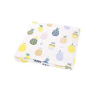 Eyand Muslin Swaddle Coperte, bambù cotone baby coperte per appena nato, Stampa grande bambino molle Swaddle Wrap mussola Coperta-Giallo Ananas
