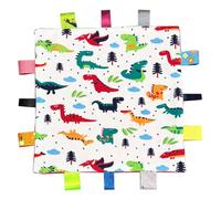 Eyands Neonato Red Tag Coperta, cotone peluche molle eccellente Taggy Coperta, sveglio eccellente Dinosauro Coperta con Etichetta grande dono per Baby Shower partito