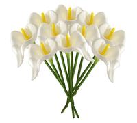 Eyccier 10pcs Calla Lily Flowers Artificiale, 13 PU Realistic Calla Lily, Fiori Artificiali riutilizzabili per casa, Giardino, Festa e Decorazioni per Eventi