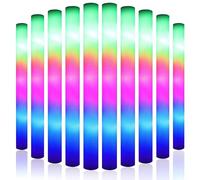Eyccier Bastoncini di Bagliore di Schiuma 10pcs Illuminazione in Schiuma Bastoncini 3 modalità a LED colorato Bagliore Lampeggiante in The Dark Party Favors for Event Party Wedding Concert ..
