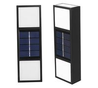 Eyccier Parete Solare Leggera Giardino da Esterno Monte da Parete Lampada Impermeabile per Recinzione Solare Giardino Leggero per Patio Percorso del Cortile 2pcs Bianco..