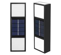 Eyccier Parete Solare Leggera Giardino Esterno Monte a Parete Lampada Impermeabile per Recinzione Solare Giardino Leggero per Percorso del Cortile del Patio 2pcs Bianco