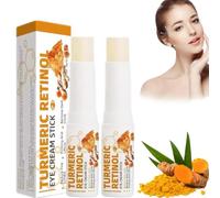 Eye Bags, Crema contorno occhi alla curcuma, Balsamo contorno occhi in stick idratante, Balsamo contorno occhi al retinolo alla curcuma, Crema contorno occhi anti-età (2 pezzi)
