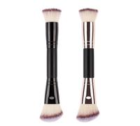 Eye Brush, Contour Tool, Makeup Applicator, Double-Ended Design, Soft Synthetic Bristles, Compact Size, Daily Beautys Routine, Made Of Artificial Fiber Aluminum Tube Material, 6.89x1.57in