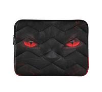Eye Cat - Custodia trapuntata per laptop con rivestimento in morbido | Simpatica custodia per laptop con rivestimento interno delicato e guida alle misure del dispositivo, taglia M