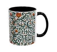Eye Catching Coffee Mug - Charming Pattern Coffee Cup ¦ Non Slip Ceramic Mug with Hot Drink Function, Cute Cup with Decorative Accent for Family, Beverage Mugs, Novelty Ceramic Drink for Home