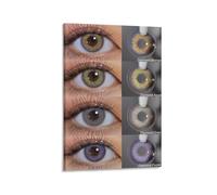 Eye Color Reference Guide Poster Aesthetic Home Wall Decor for Living Space and Room Decor(Framed,08x12inch(20x30cm))