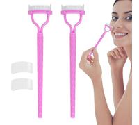 Eye Lash Comb, Precision Metal Lash Comb, 2 Pack Metal Teeth Eyelash Forming With Cover, Eyebrow Brush Cosmetic Tool, Combing Definer, Makeup Supplies For Women