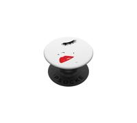 Eye Lashes In Vogue Rossetto rosso PopSockets PopGrip Adesivo