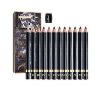 Eye Liner Pencil Set, Smudge-Proof Liner, Colored Shadow Pencils, Glitter Eye Makeup, Smooth Application Formula, Great for Creative Makeup Looks, 12 Pieces