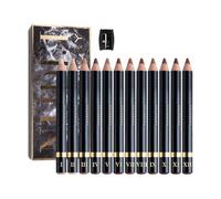 Eye Liner Pencil - Smudge-Proof Set, 12 Colors Shadow, Glitter Colored