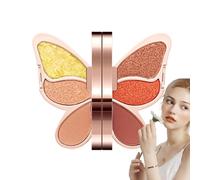 Eye Makeup Palette, 6 Color Eyeshadow Palette, Unique Shape Eyeshadow, Long-Lasting Glitter Matte Eyeshadow, Pigmented Eye Palette, Natural Look Eye Makeup, Glitter Matte Eyeshadow Palette