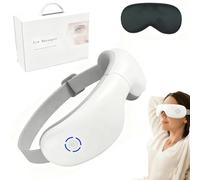 Eye Massager With Heat,Eye Massager With Heat And Cooling, Bluetooth Music, 5 Massage Modes And 180° Folding Design, Gifts For Friend, Mom And Dad (WHITE)