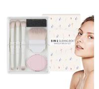 Eye Shadow Brush, Soft Travel Makeup Brush, 8 Pieces Eyeshadow Brush Set, Eyeshadow Brush Set with Storage Box, Portable Makeup Brushes Set, Beauty Tools for Eyes, Cheeks and Lips Makeup Brushes, Eyes