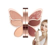 Eye Shadow Palette, Waterproof Eyeshadow, 6Color Stylish Matte and Shimmer Palette Set, Highly Style Pigmented Makeup, Shimmer Eyeshadow for Women, 1Pack