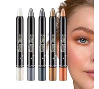 Eye Shadow Pencil Set, 5 pezzi Shimmer Eye Shadows Matita Set, 11,8 cm/4,65 Inches Glittery and Shimmering Effects: Long Waterproof Matte Cream, Glittery Makeup Stick for Beauty
