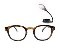 EYE TO EYE - Occhiali da Lettura Uomo Donna Gradazione +2 - Montatura 15,3x14 cm, Lente 4,5 cm - Lenti Asferiche, Sottili, Infrangibili, Antigraffio e Antiriflesso + Lampada tascabile