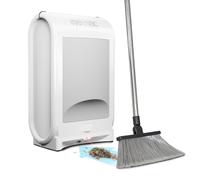 EYE-VAC Pattumiera Elettronica Professionale Bianca 1400 W, 39x27x59 cm