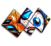 EyeBall Urban Graffiti Murial Decayed Canvas Art Picture Print Decorative Photo
