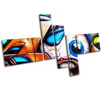 EyeBall Urban Graffiti Murial Decayed Canvas Art Picture Print Decorative Photo