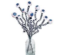 Eyeballs Halloween Decor, 10-Pack Spooky Eyeball Picks for Table Centerpieces, Creepy Branch Halloween Decorations for Living Room, Party Lawn, Outdoor Haunted Displays