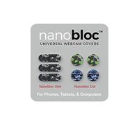 Eyebloc Nanobloc Universal Webcam Covers - Privacy Protection Accessory, No Residue Application - Dots And Bars, 7 Pieces - Camo