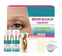 Eyebrow Bleaching Kit, Brow Color Lightening Set, Safe Application Effective Eye Brows Coloring Dye for Salon-Quality Results at Home, Makeup Brow Bleaching
