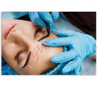 Eyebrow Embroidery Guide Poster Canvas Wall-Art | Educational design for tattoo artists and makeup lovers(Unframed,12x18inch(30x45cm))