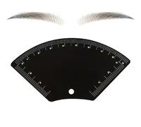 Eyebrow Mapping Tool - Stainless Steel Measuring Ruler, Easy to Store Quick Drawing Shaping Guide | Time Saving Professional Beauty Supplies for Salon Spa Bridal Makeup Kit Dorm Travel Case Backpack L