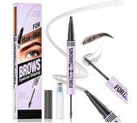 Eyebrow Pen, 2-in-1 Dual-Ended Eyebrow Pen, Waterproof Eye Brows Pencil, For Women with 4-Fork-Tip and Precise Brush-Tip Create Natural Hair-Like Brows, Stay on All Day, Perfect Eyebrows Makeup (01#)