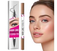 Eyebrow Pen Cosmetic, 2 in 1 Curved Brow Makeup, Fine Tip Long Lasting Tool with Premium Build, Beauty Care System with Smart Design, Smooth Precision Shaping Aid, Reliable Beauty Partner for Women