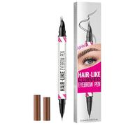 Eyebrow Pen, Double Ended Liquid Pen, Precision Fine Tip, Long Wear Smudge Proof Formula, Compact Brown Design, Excellent for Beauty Routines, Travel or Events