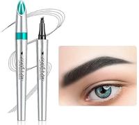 Eyebrow Pencil, 3D Waterproof Microblading Eyebrow Pen 4 Fork Tip Tattoo Pencil, Liquid Waterptoof Microblading Long Lasting Eyebrow Pen,Quickly Creating Natural Eyebrows for Beginners (Mixed)