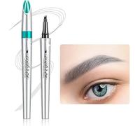 Eyebrow Pencil, 3D Waterproof Microblading Eyebrow Pen 4 Fork Tip Tattoo Pencil, Liquid Waterptoof Microblading Long Lasting Eyebrow Pen,Quickly Creating Natural Eyebrows for Beginners (Smoky Gray)